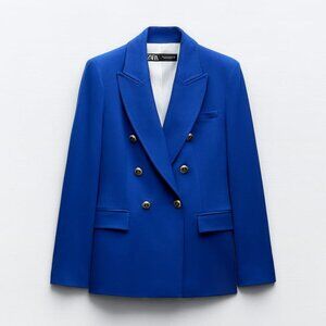 Zara TAILORED DOUBLE BREASTED BLAZER, Size L